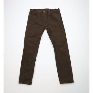 Vintage Y2K Levis 502 Mens 33x30 Faded Slim Fit Tapered Leg Jeans Dark Brown